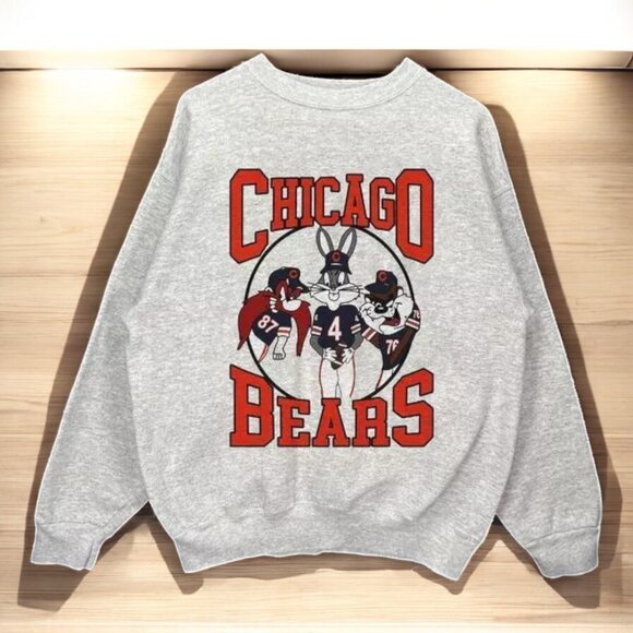Chicago Bears Football Looney Tunes Sweatshirt Unisex Men Women - Picture 1 of 3